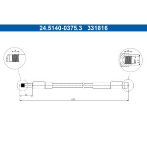 Flexible de frein ATE 24.5140-0375.3