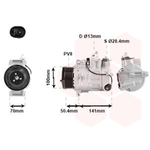 Compressor, ar condicionado VAN WEZEL 3000K431
