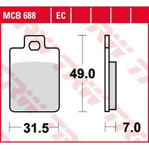 Bremsbelagsatz LUCAS TRW MCB688