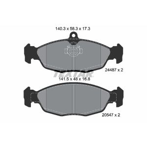 Bremsbelagsatz TEXTAR 2448701, Hinten