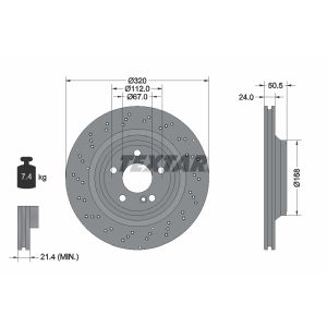 Bremsscheibe TEXTAR 92317505