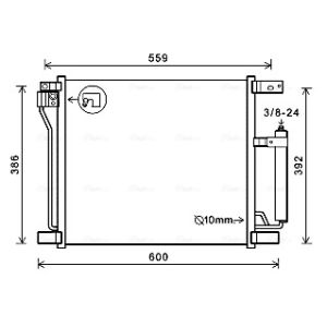 A/C-kondensor AVA COOLING DN5401D
