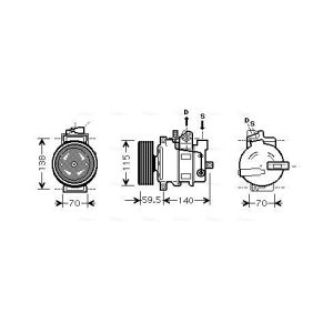 Compressor, ar condicionado AVA COOLING AIAK284