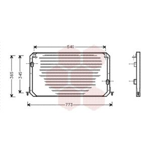 Condensator, airconditioning VAN WEZEL 53005224