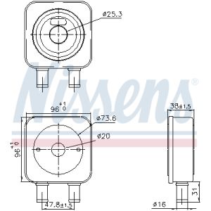 Ölkühler, Automatikgetriebe NISSENS 91106