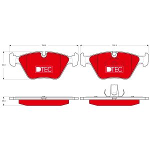 Set di pastiglie freno TRW GDB1531DTE, fronte