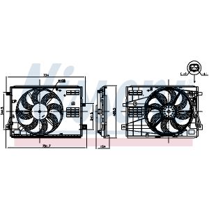 Koelventilatorwiel, motorkoeling NISSENS 850007