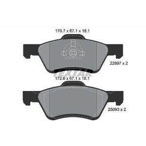 Juego de pastillas de freno TEXTAR 2289701, delante