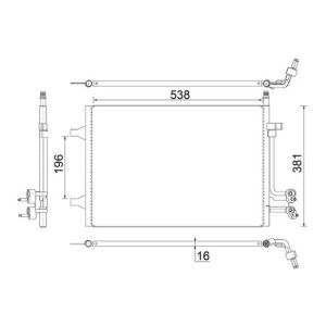 Kondensator, Klimaanlage MAHLE AC 692 000S