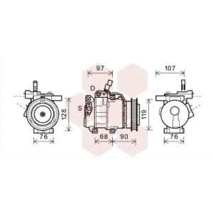 Compressor, ar condicionado VAN WEZEL 8300K161
