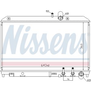 Jäähdytin, moottorin jäähdytys NISSENS 68529