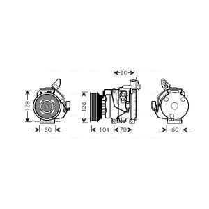 Compressor, ar condicionado AVA COOLING TOK437