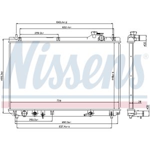 Radiador, refrigeración del motor NISSENS 64659