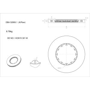 Disco de freno DBA DBA52808SLVS