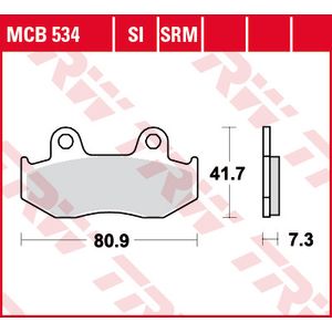 Juego de pastillas de freno TRW MCB534SI