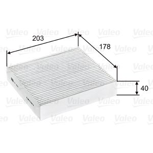 Filtro, ar do habitáculo VALEO 715603