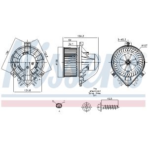 Ventilador de habitáculo NISSENS 87711