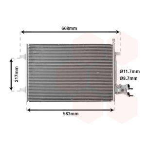 Condenseur (climatisation) VAN WEZEL 18005395