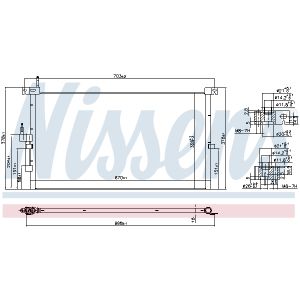 Condensador, aire acondicionado NISSENS 94718