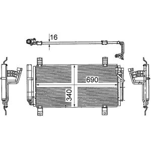 Kondensator, Klimaanlage MAHLE AC 714 000S