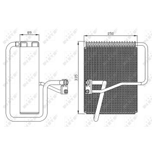 Evaporador, aire acondicionado NRF 36072