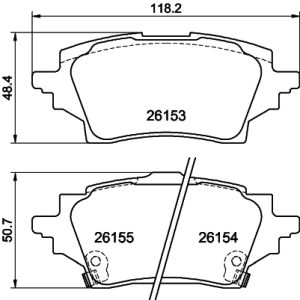 Bremsbelagsatz TEXTAR 2615301, Hinten