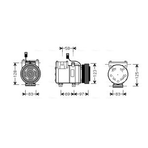 Compressor, ar condicionado AVA COOLING HYAK198