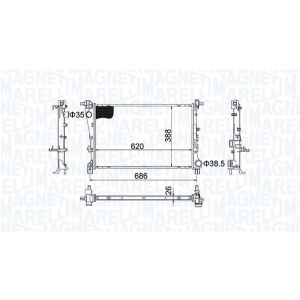 Arrefecedor do motor MAGNETI MARELLI 350213203800