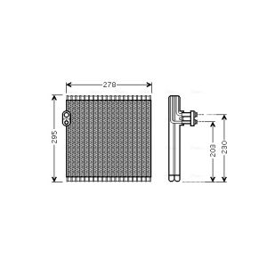 Evaporatore, impianto di climatizzazione AVA COOLING TOV485