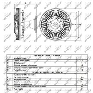 Koppeling, radiatorventilator NRF 49150