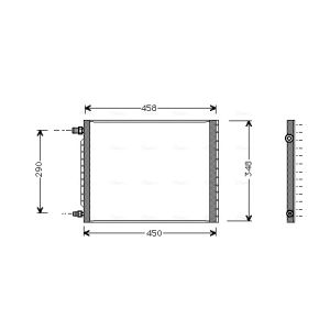 Condensador, sistema de ar condicionado AVA COOLING UV5008 AVA