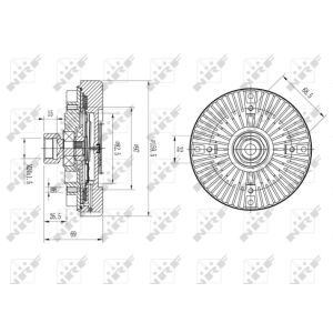 Embrague, ventilador de radiador NRF 49611