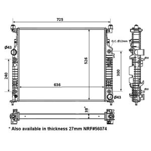 Radiateur, refroidissement du moteur NRF 53936