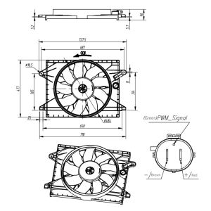 Koelventilatorwiel, motorkoeling NRF 470031