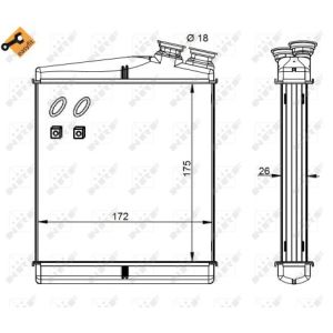 Wärmetauscher, Innenraumheizung NRF 54340