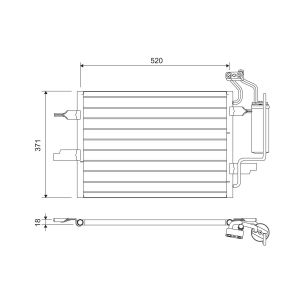 Condensator, airconditioning VALEO 817798