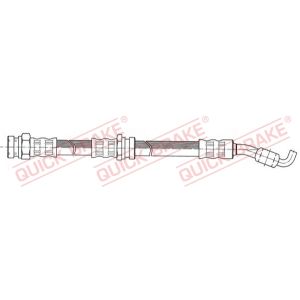 Tubo do travão flexível traseiro, esquerdo QUICK BRAKE QB50.985