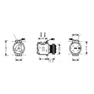 Compressor, ar condicionado AVA COOLING HDAK009