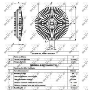 Koppeling, radiatorventilator NRF 49533