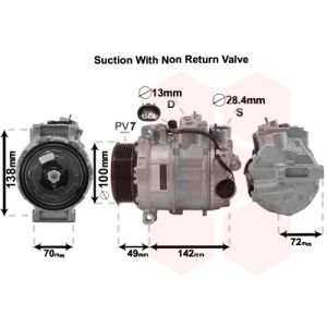 Compressor, ar condicionado VAN WEZEL 3000K638