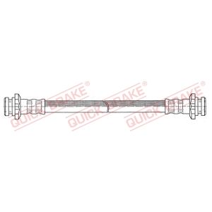 Tubo do travão flexível traseiro, esquerdo QUICK BRAKE QB27.034