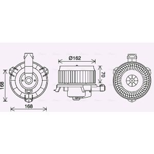 Ventilador da cabina AVA COOLING TO8743