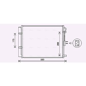 Kondensator, Klimaanlage AVA COOLING KA5286D