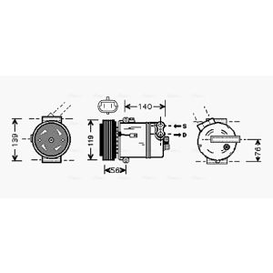 Compresseur de climatisation AVA COOLING OLAK463