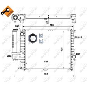 Radiador, refrigeración de motor EASY FIT NRF 53897