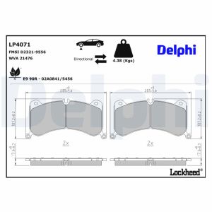 Jogo de pastilhas para travão de disco DELPHI LP4071