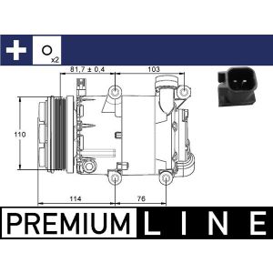 Compressor, ar condicionado MAHLE ACP 866 000P