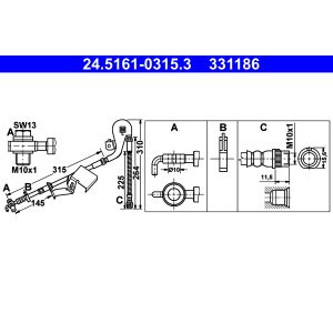 Bremsschlauch ATE 24.5161-0315.3