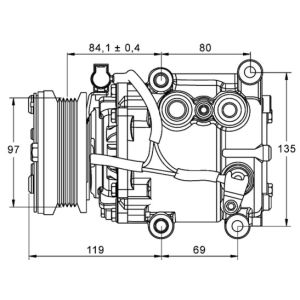 Compressor, ar condicionado MAHLE ACP 106 000P