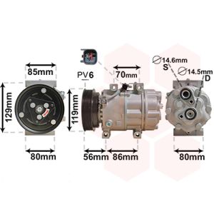 Compressor, ar condicionado VAN WEZEL 1800K378